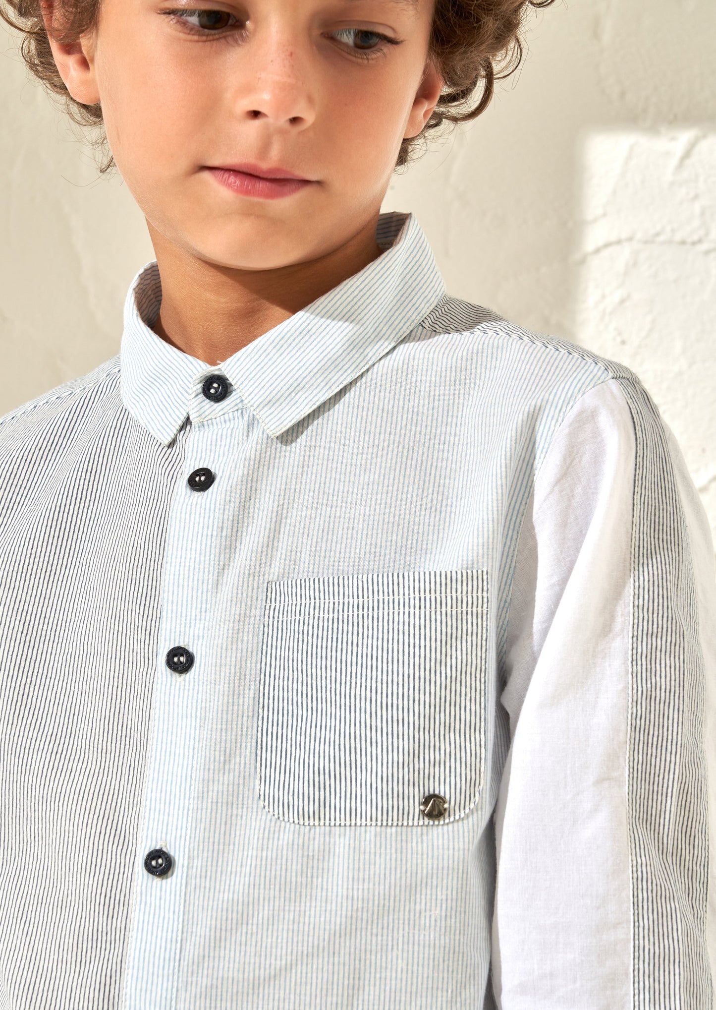 Chase Blue Stripe Panelled Shirt