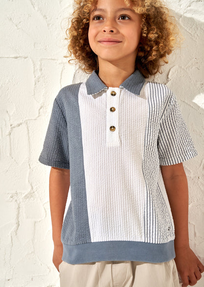 Timmy Navy Textured Polo