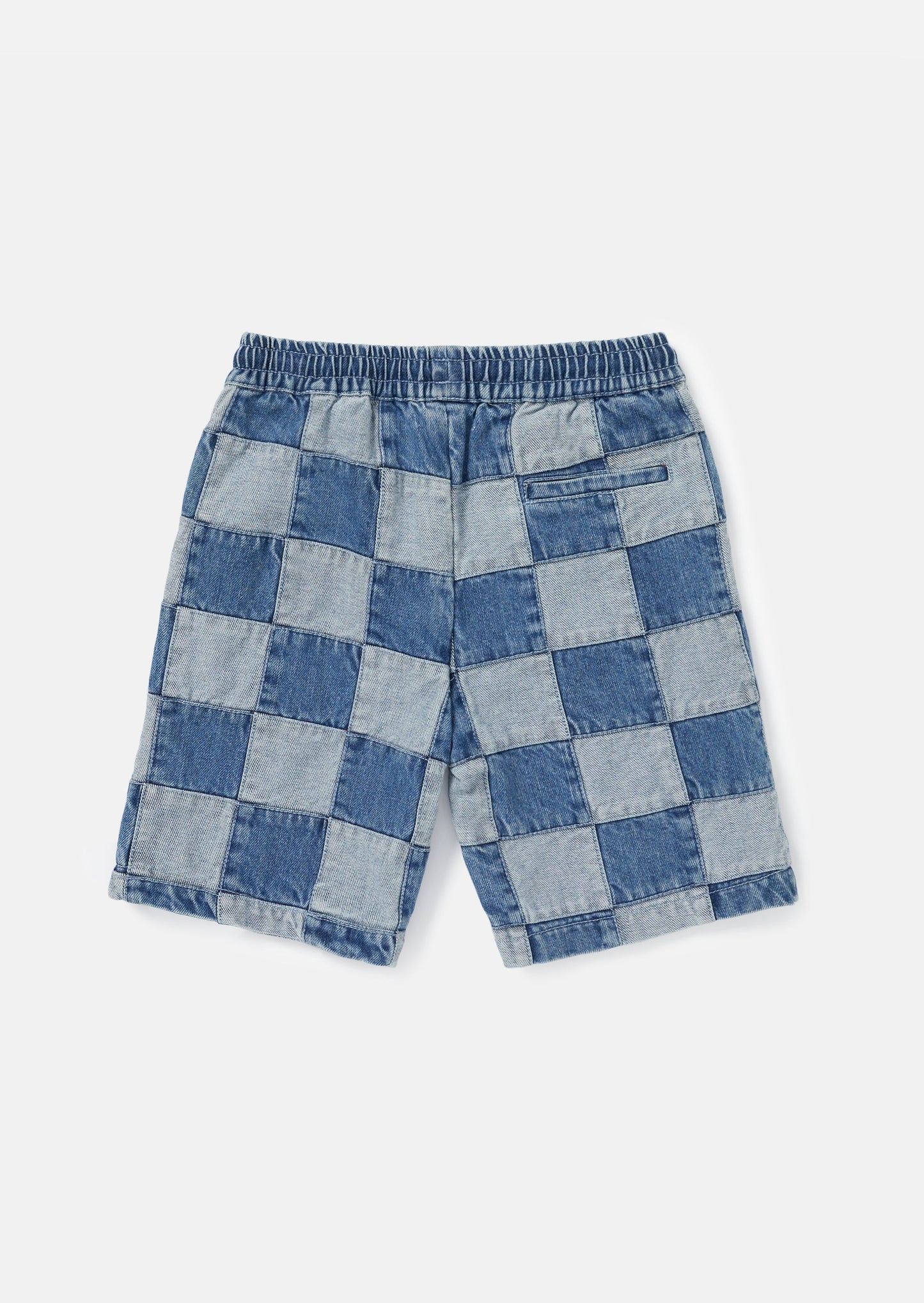 Neil Patchwork Washed Denim Shorts