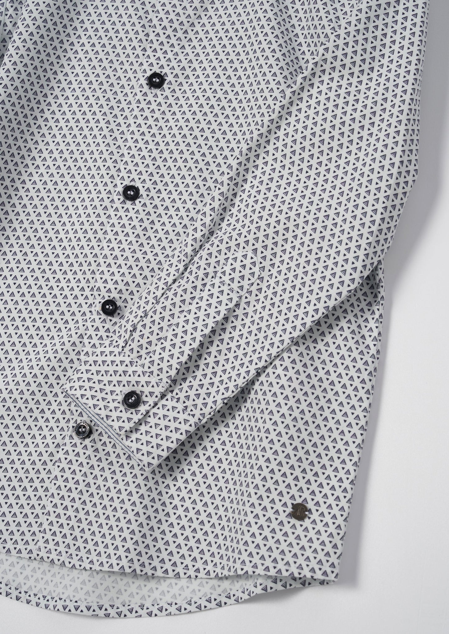 Carter White Geo Pattern Smart Shirt