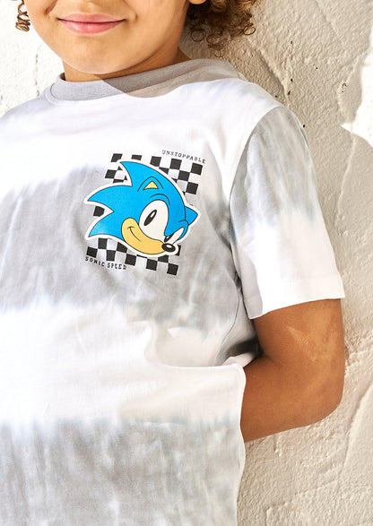 Sonic Grey Tie Dye Tee