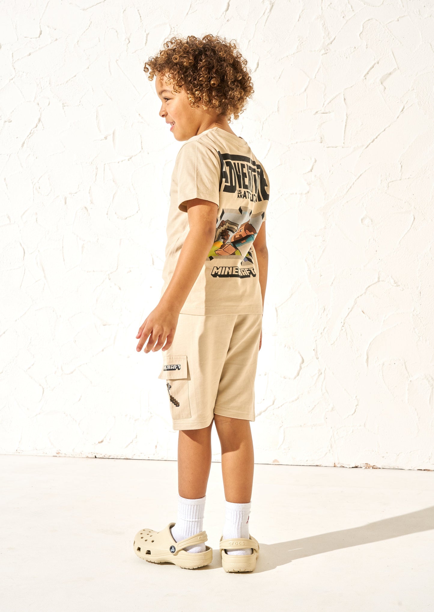 Minecraft Stone Back Print T Shirt