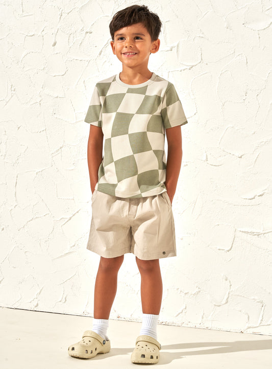 Luca Stone Checker Board T-Shirt