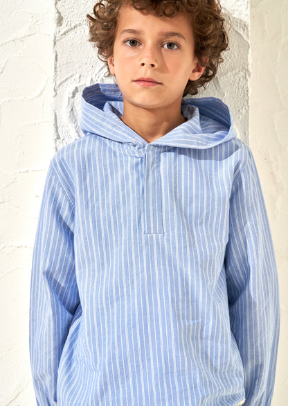 Leo Stripe Blue Hoodie