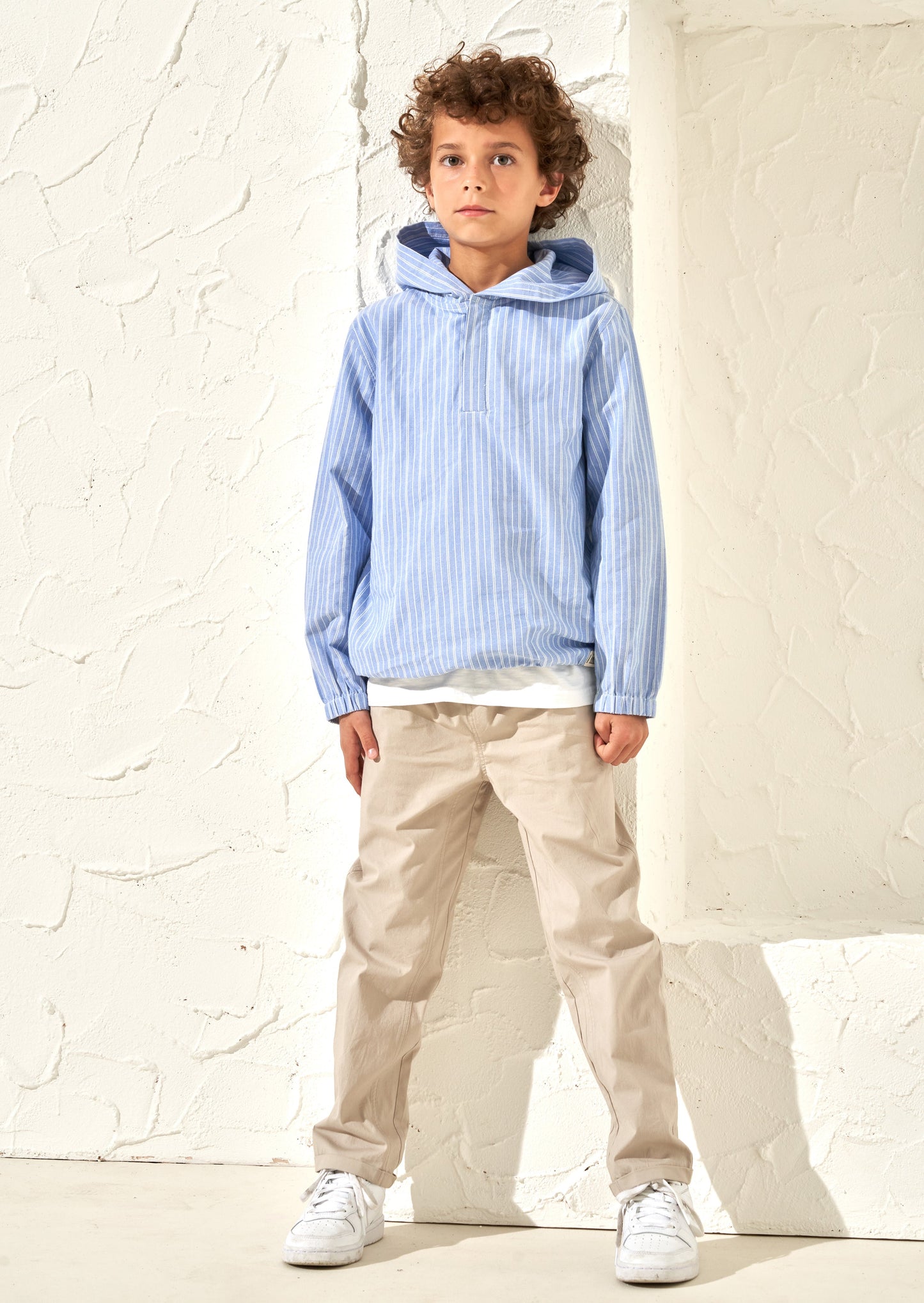 Leo Stripe Blue Hoodie