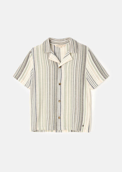 Moaksy Textured Stripe Resort Shirt