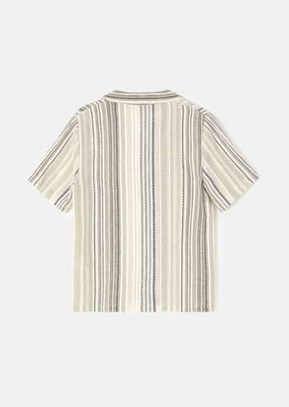 Moaksy Textured Stripe Resort Shirt