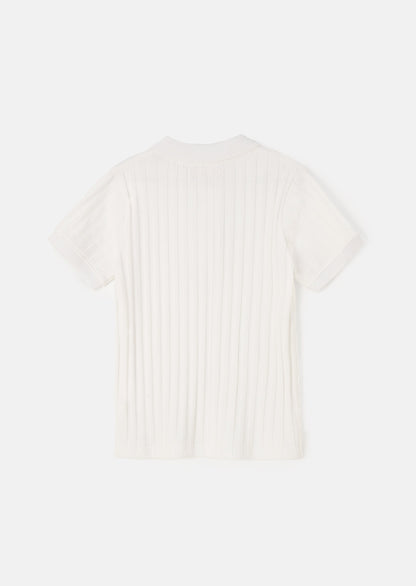 Hartley Textured Rib Quarter Zip Polo