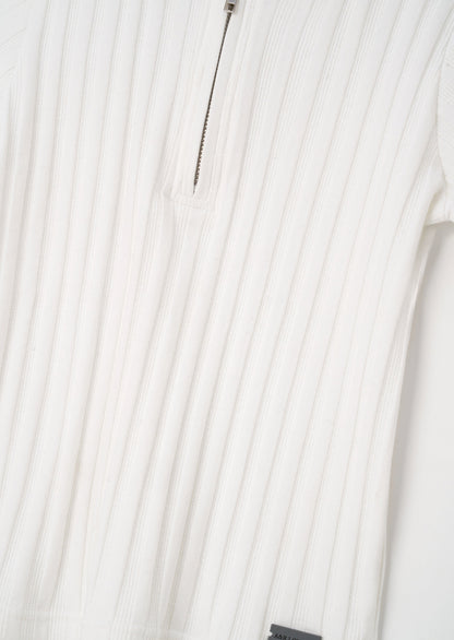 Hartley Textured Rib Quarter Zip Polo