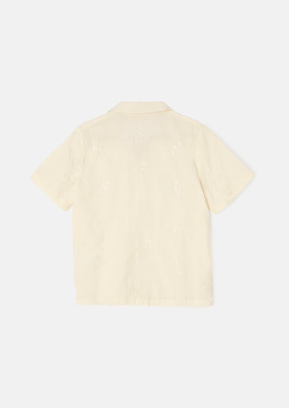 Kit Cream Floral Embroidered Shirt