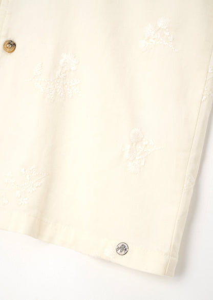 Kit Cream Floral Embroidered Shirt