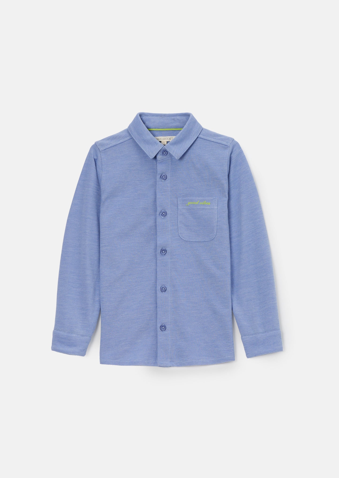 Curtis Blue Pique Textured Shirt
