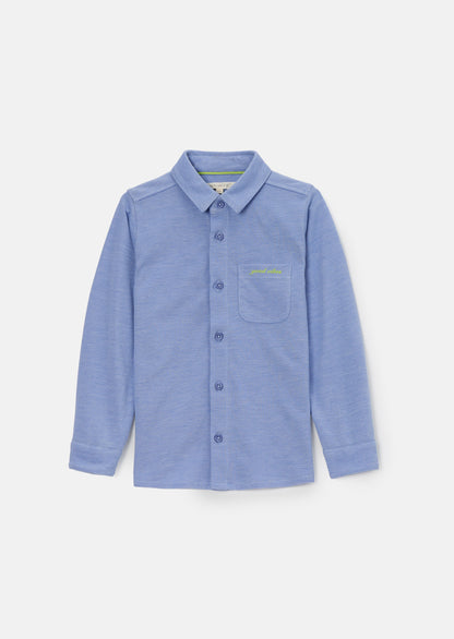 Curtis Blue Pique Textured Shirt