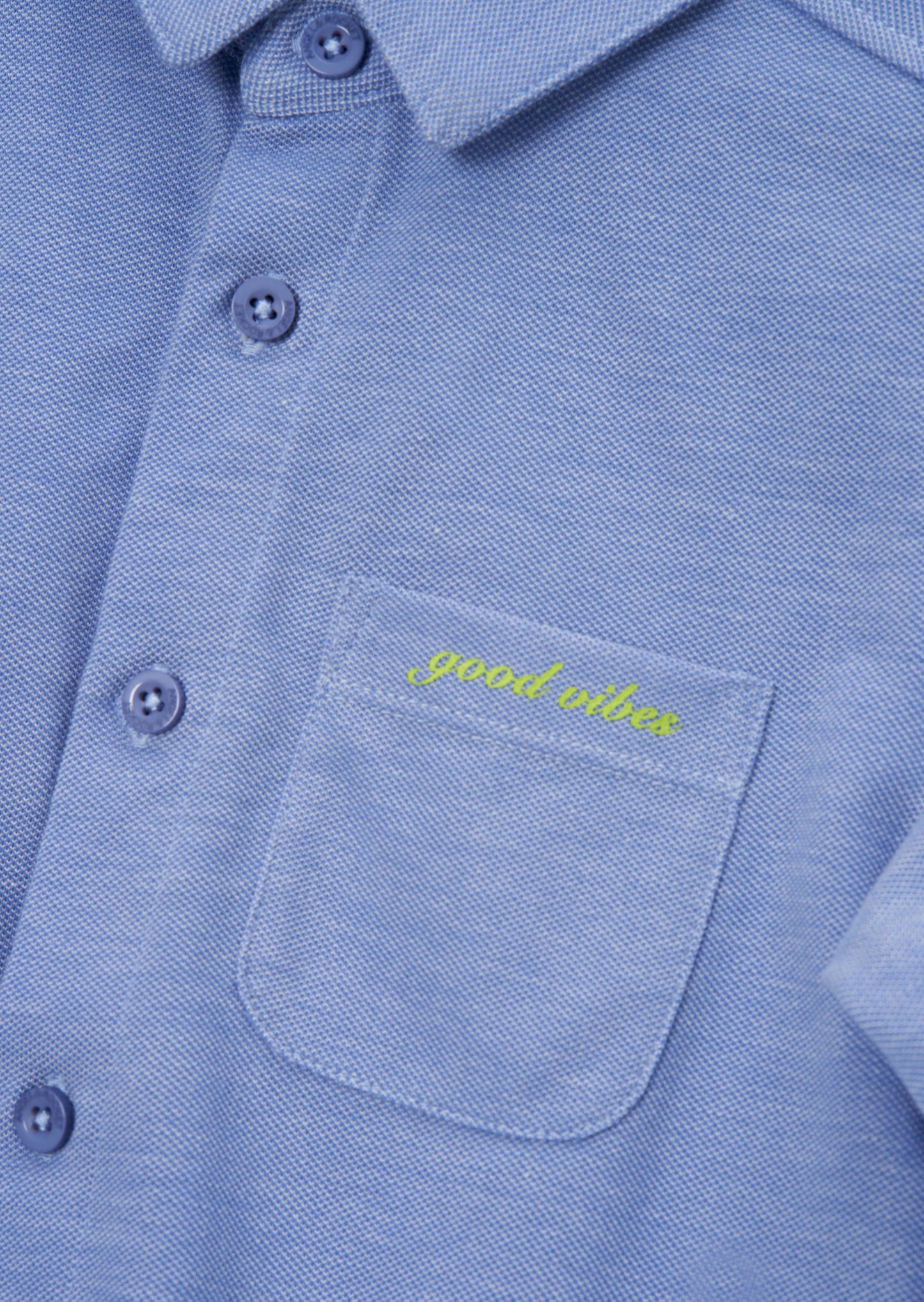Curtis Blue Pique Textured Shirt