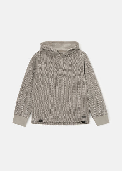 Connor Grey Herringbone Smart Hoodie