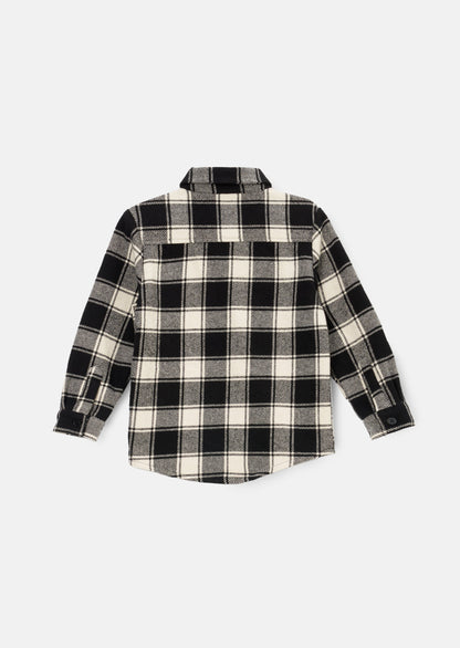 Minecraft Black Brushed Check Shirt