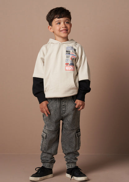 Marvel Stone Double Layered Effect Hoodie