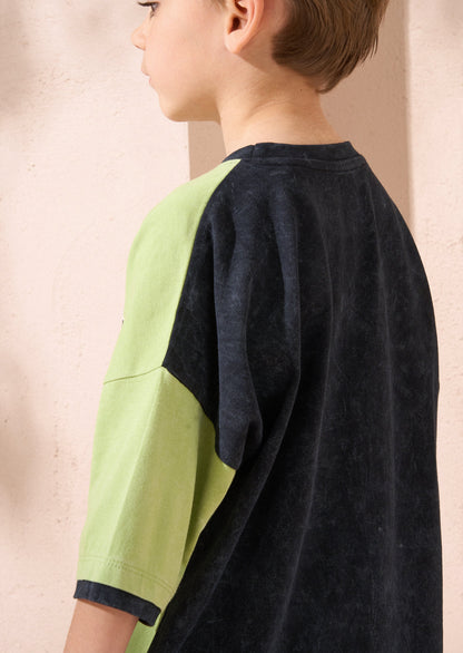 Minecraft Black Colourblock Graphic T Shirt