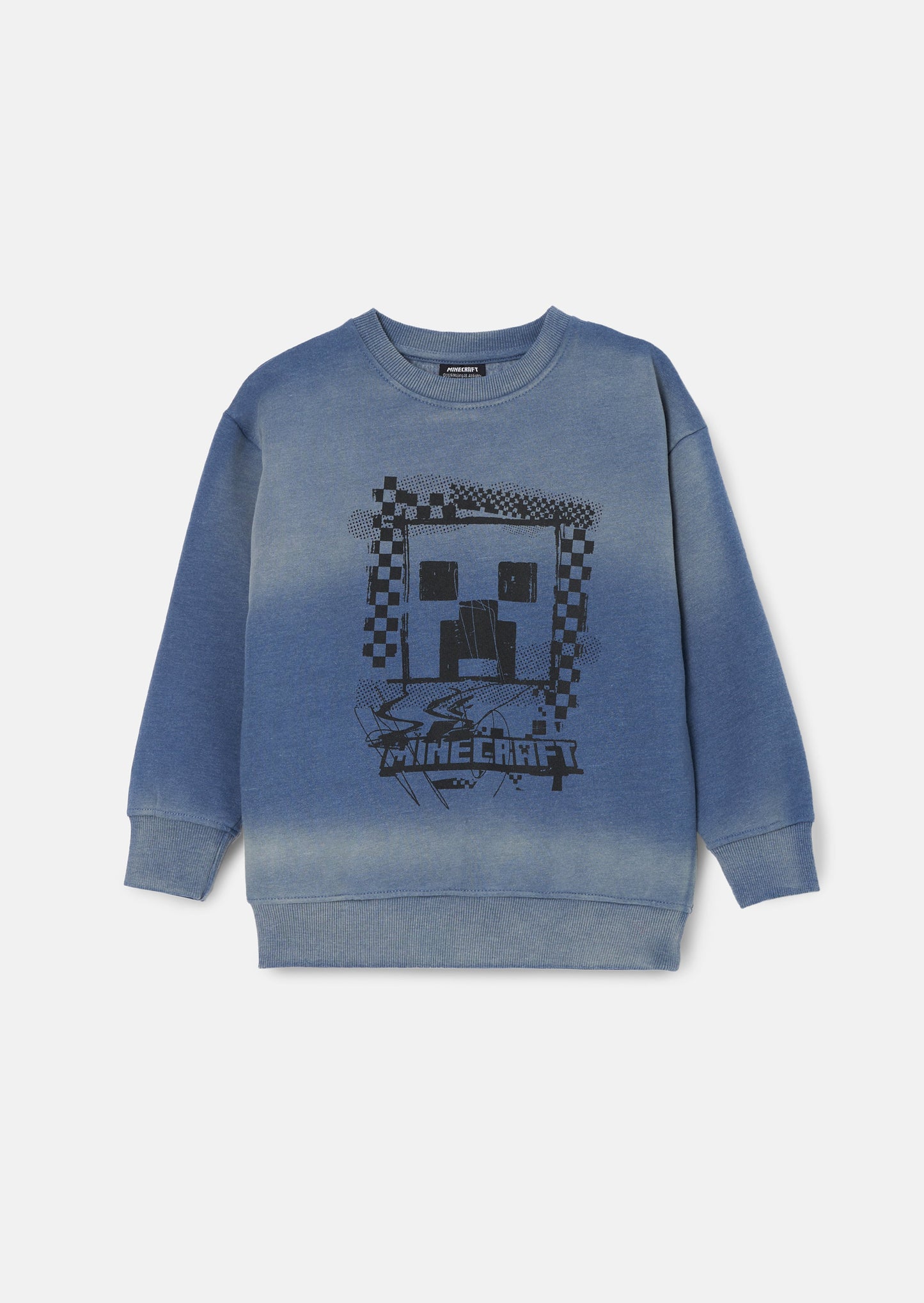 Minecraft Blue Washed Graphic Sweat