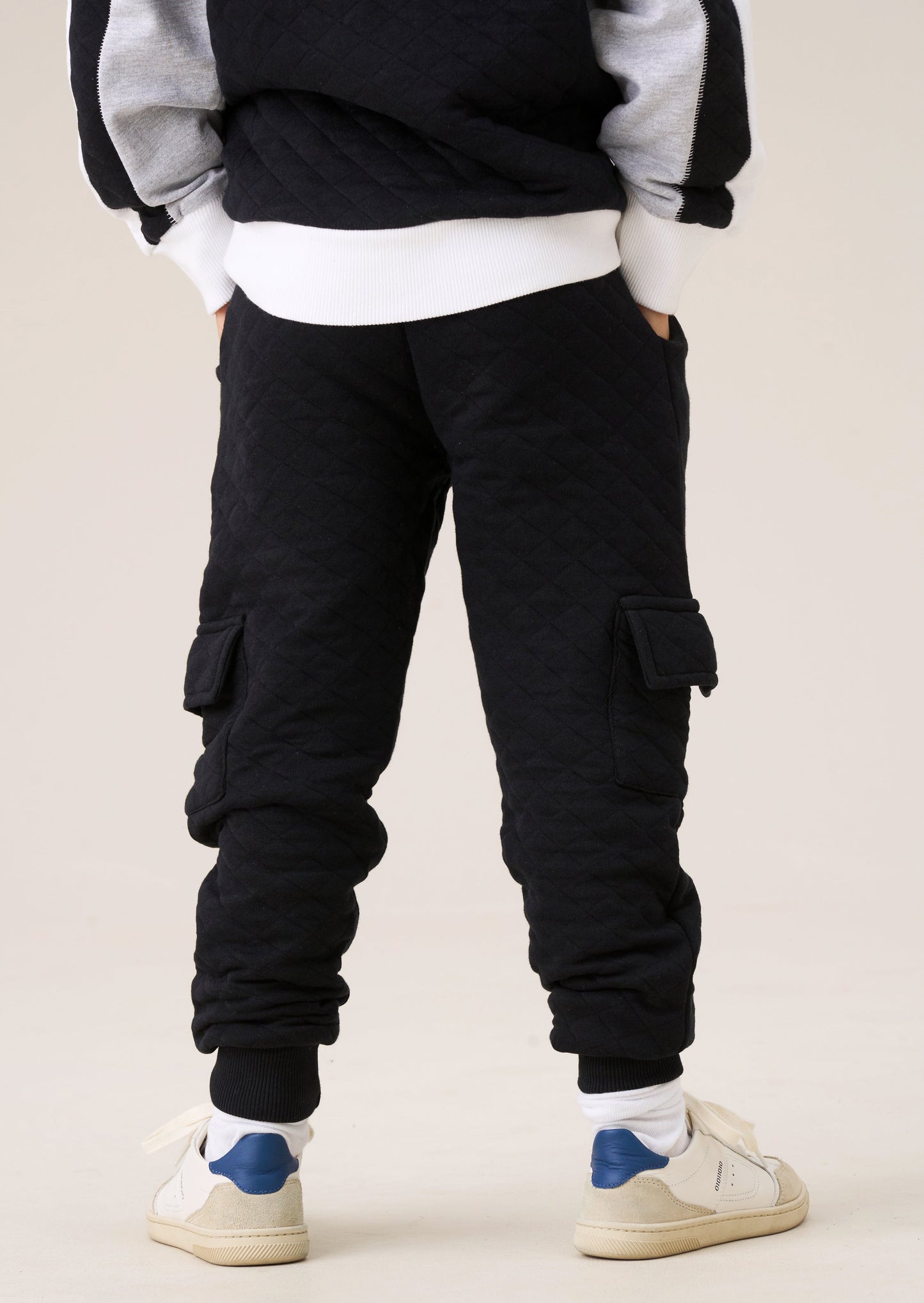 Sonic Black Textured Cargo Jogger