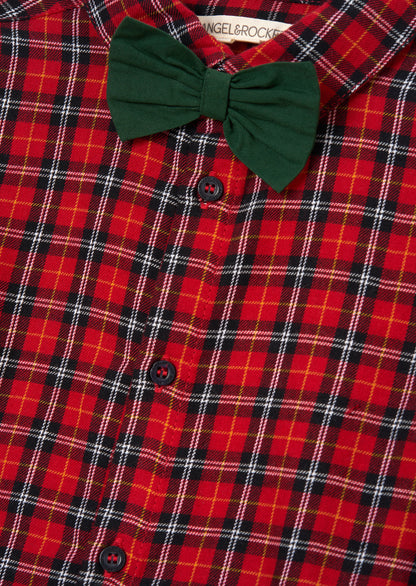 Joseph Red Check Shirt With Bow Tie