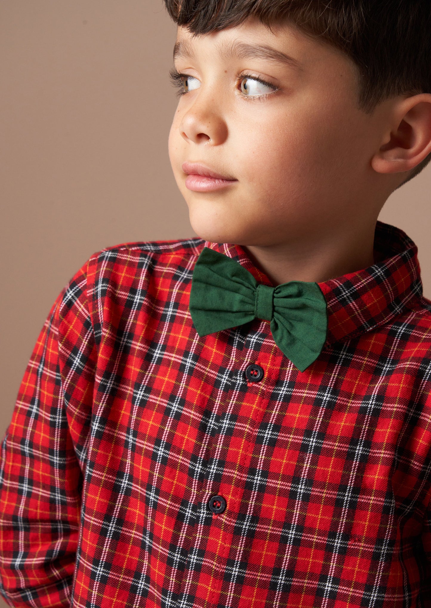 Joseph Red Check Shirt With Bow Tie