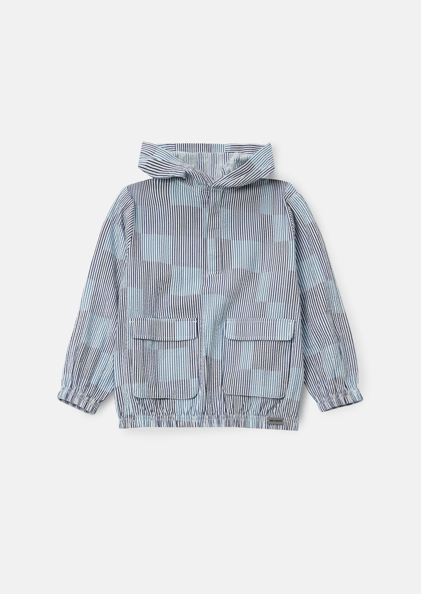 Leo Blue Stripe Hooded Shirt