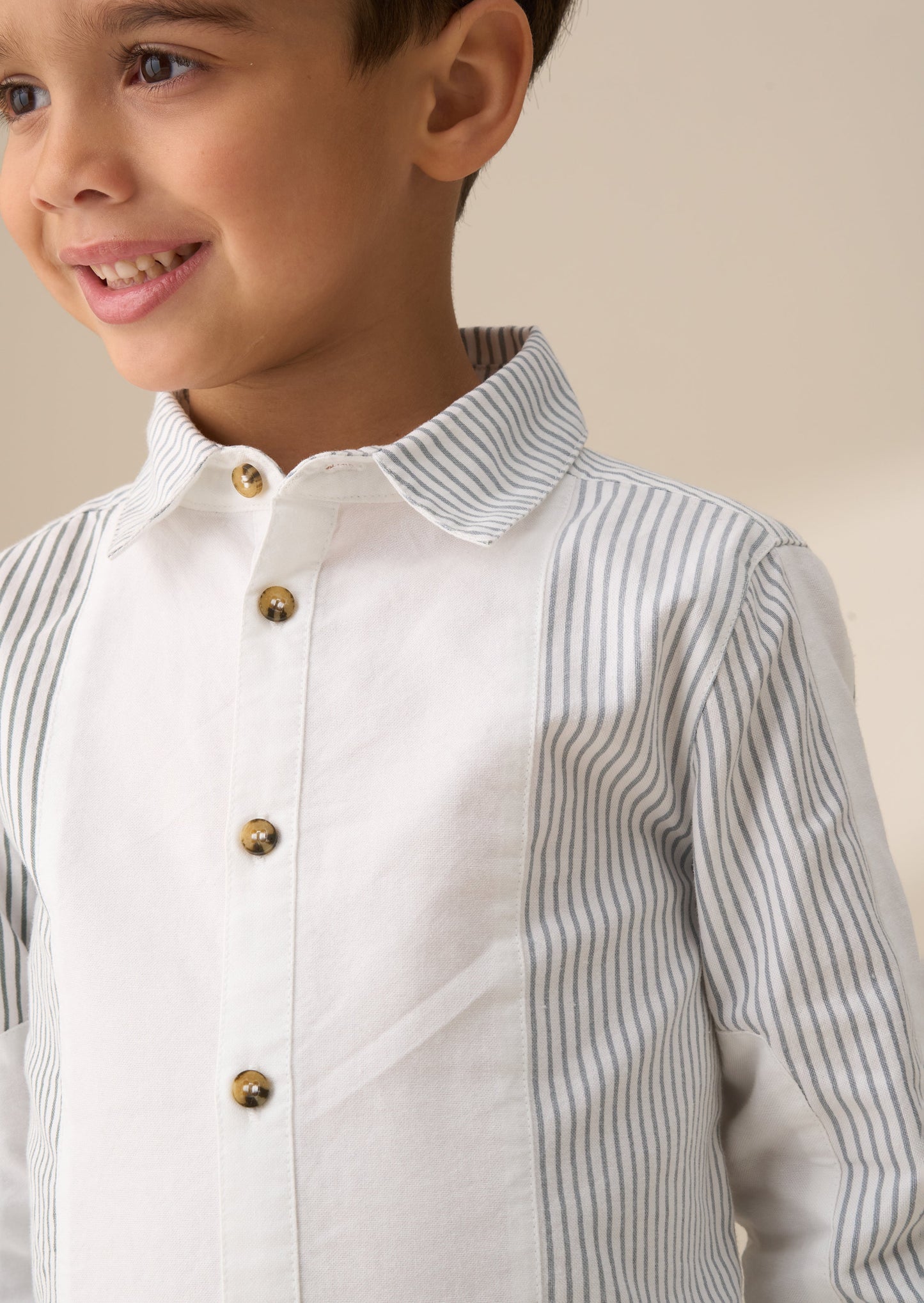 Chase Blue Colour Block Smart Shirt