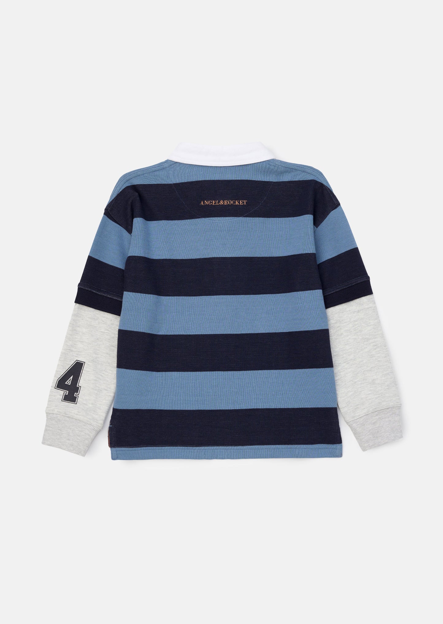Zane Blue Branded Stripe Twofer Rugby
