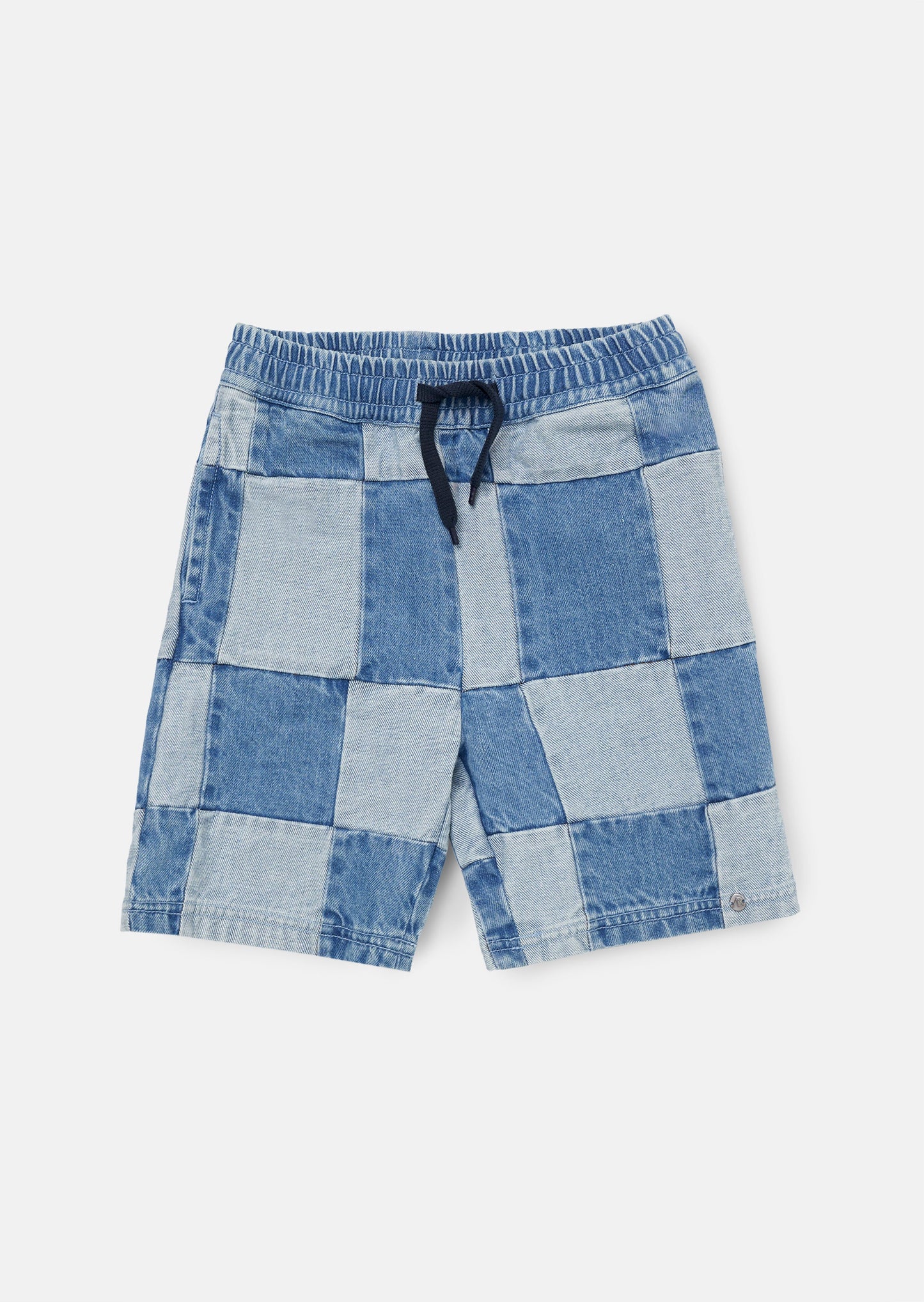 Neil Blue Patch Work Shorts