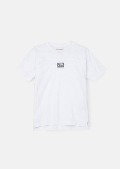 Evan White Panelled T Shirt