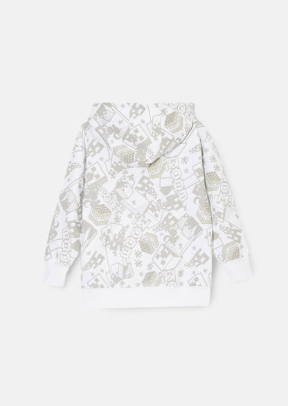Minecraft Grey Graphic Sequin Hoodie