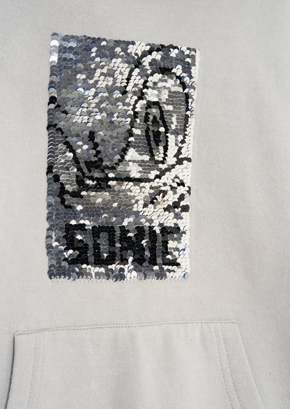 Sonic Grey Sequin Hoodie
