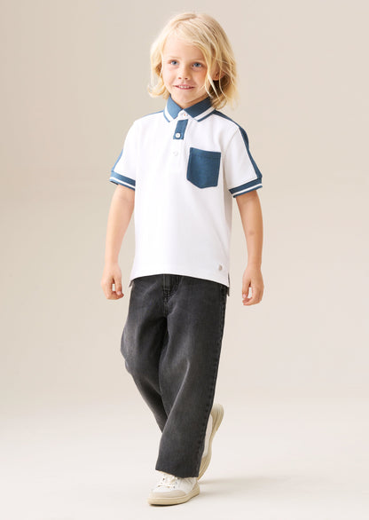 Nolan Popcorn Knit Polo Shirt