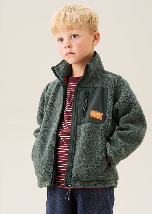 Aaron Zip Through Sherpa Fleece