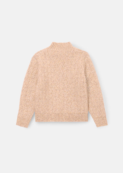 Connor Cable Knit Zip Neck