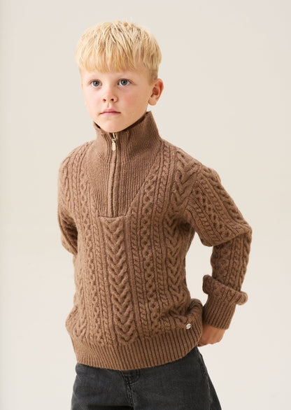 Colin Zip Neck Cable Jumper