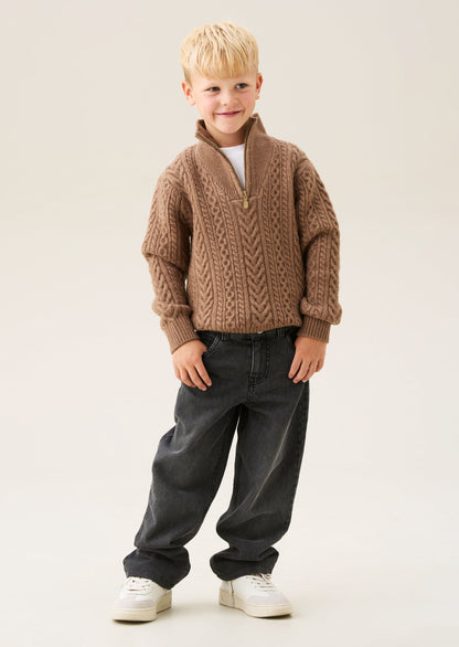 Colin Zip Neck Cable Jumper