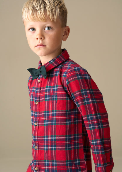 Camden Brushed Shirt with Bow Tie