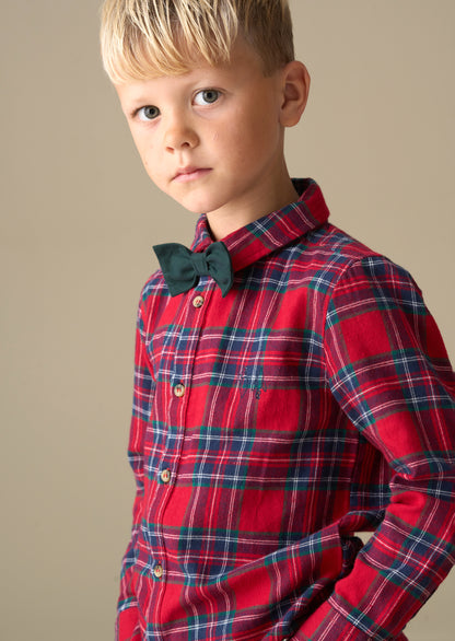 Camden Brushed Shirt with Bow Tie