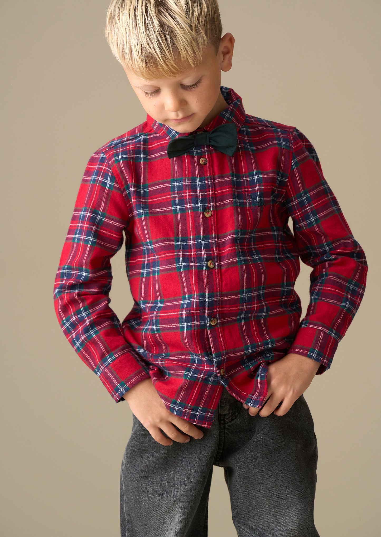 Camden Brushed Shirt with Bow Tie