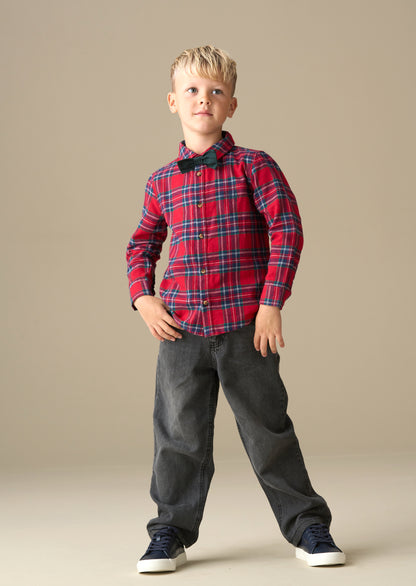 Camden Brushed Shirt with Bow Tie