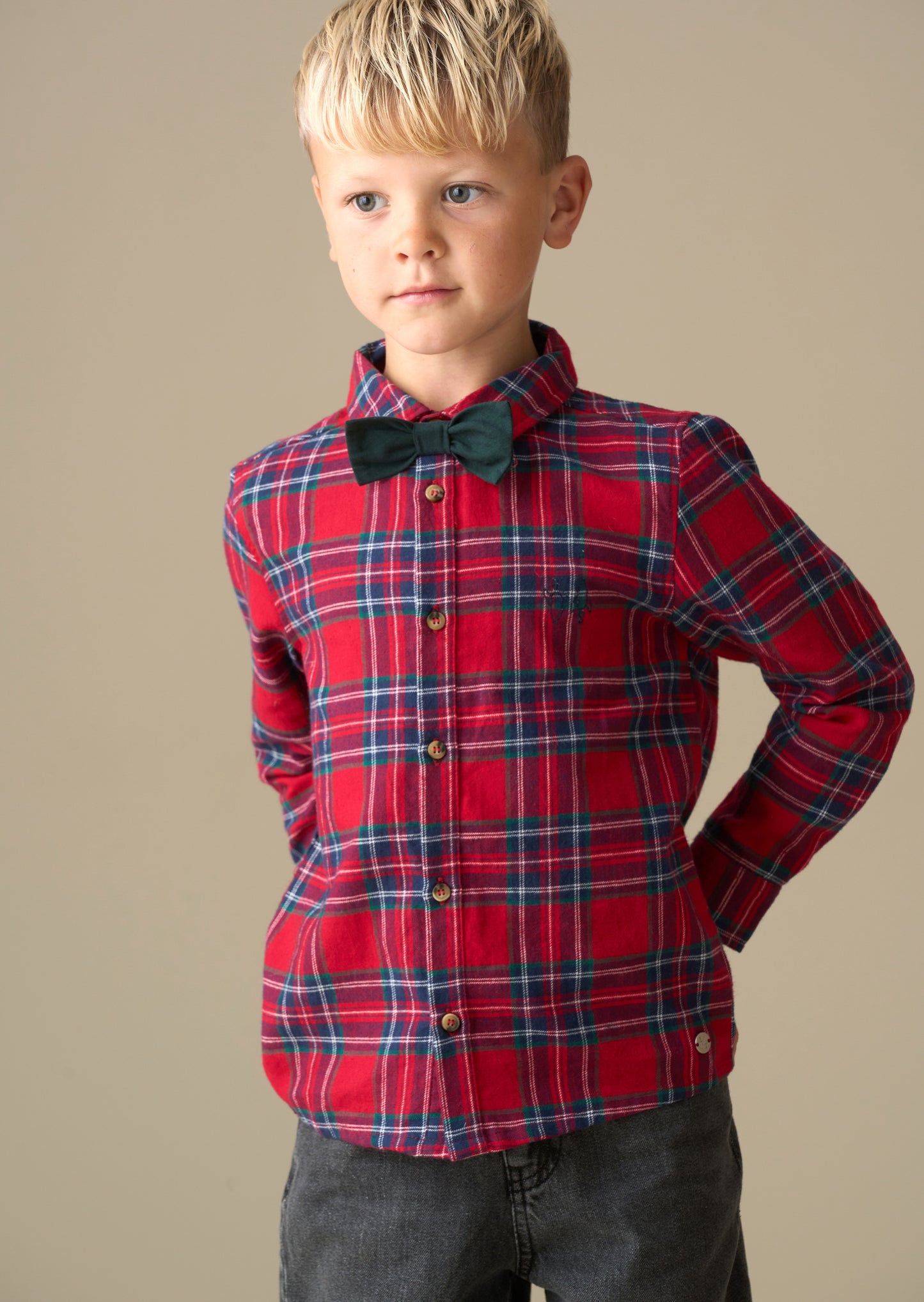 Camden Brushed Shirt with Bow Tie