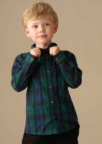 Abel Plaid Shirt With Bow Tie