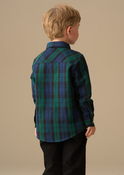 Abel Plaid Shirt With Bow Tie