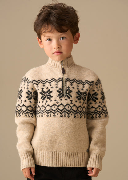 Oakley Stone Fairisle Zip Neck