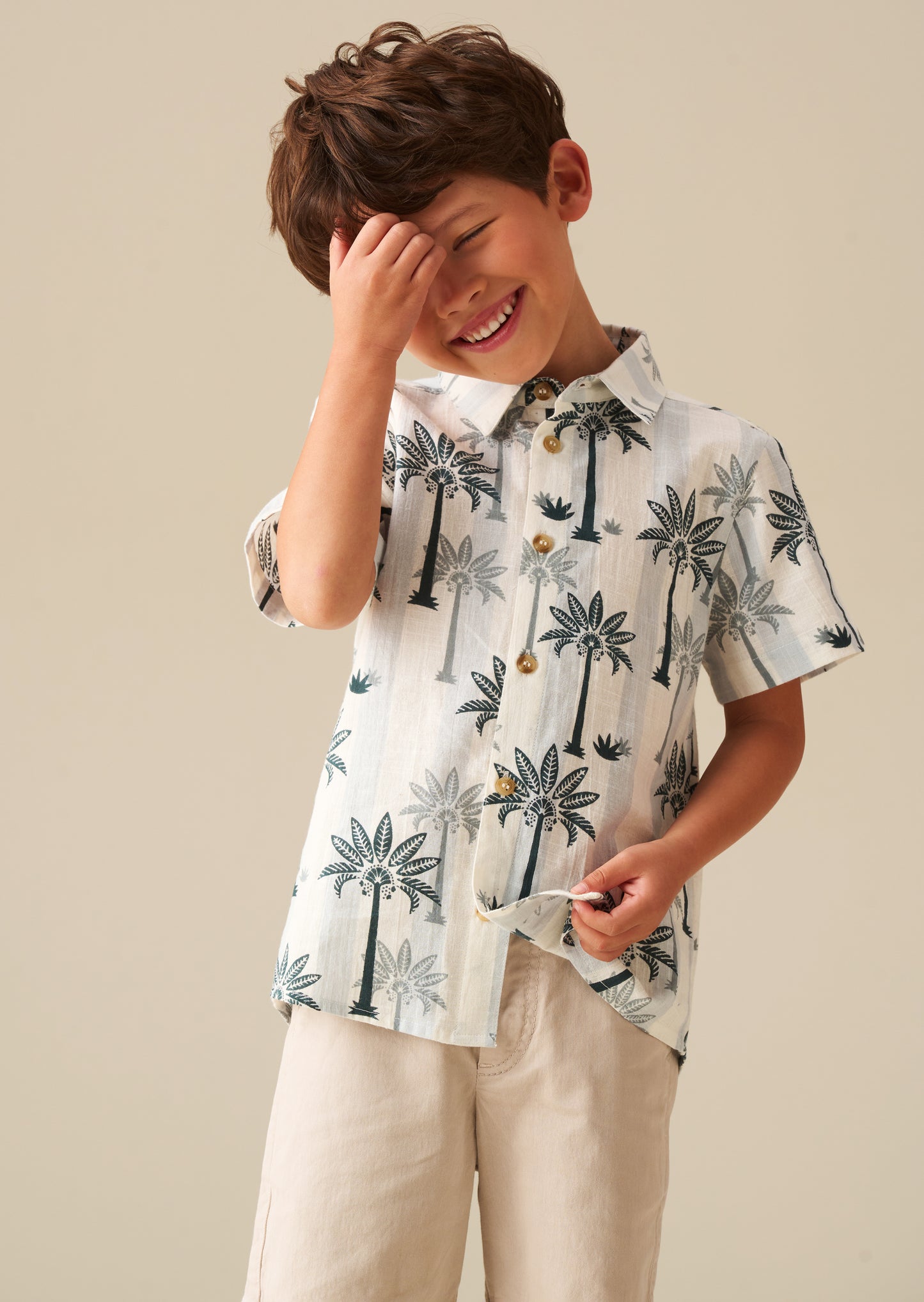 Jamie Palm Stripe Shirt