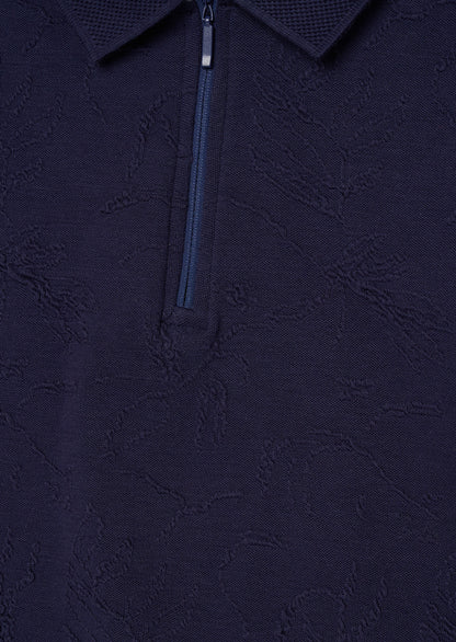 Greyson Jacquard Zip Polo