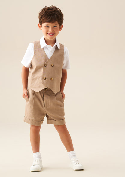 Chester Double Breasted Waistcoat And Shirt Set