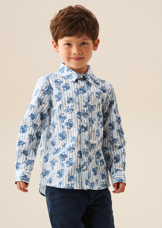 Ollie Stripe Floral Shirt